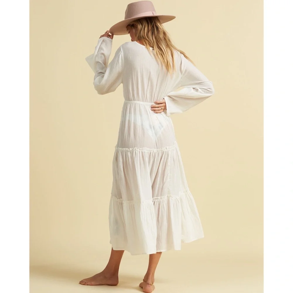Billabong x Salty Blonde White Cover Up Dress